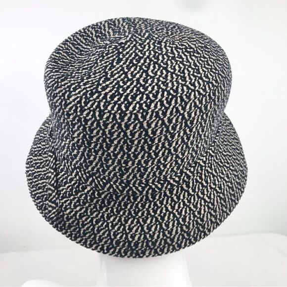 Black Tan Soft Woven Marled Tweed Fall Winter Hat - Picture 7 of 11